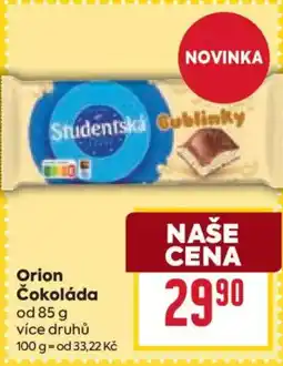 Billa Orion Čokoláda nabídka