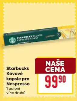 Billa Starbucks Κάνονέ kapsle pro Nespresso nabídka