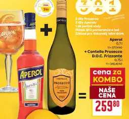 Billa Aperol + Contello Prosecco D.O.C. Frizzante nabídka
