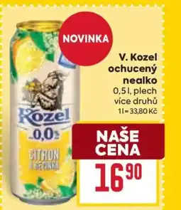 Billa V. Kozel ochucený nealko nabídka