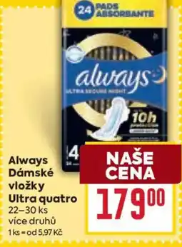 Billa Always Dámské vložky Ultra quatro nabídka