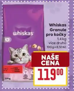 Billa Whiskas Granule pro kočky nabídka