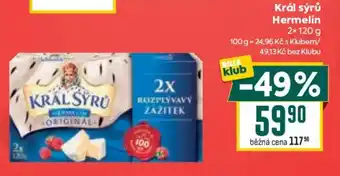 Billa Král sýrů Hermelín nabídka