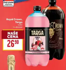 Billa Royal Crown, Targa nabídka