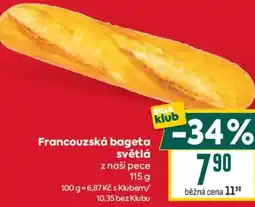 Billa Francouzská bageta světlá nabídka