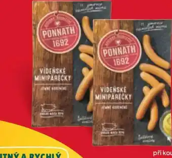 Billa Ponnath Párky nabídka