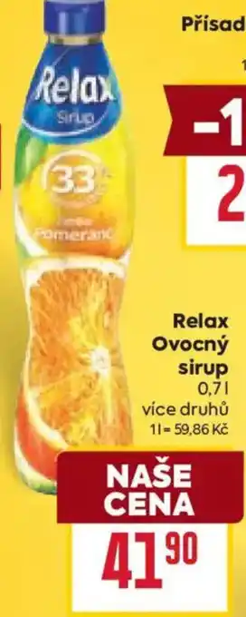 Billa Relax Ovocný sirup nabídka