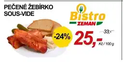 ZEMAN Pečené žebírko sous-vide nabídka