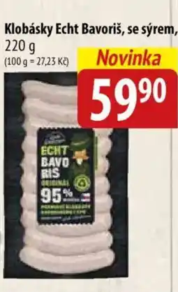 Bala Klobásky Echt Bavoriš, se sýrem nabídka