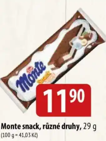 Bala Monte snack nabídka