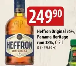 Bala Heffron Original 35%, Panama Heritage rum 38% nabídka