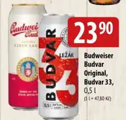 Bala Budweiser Budvar Original, Budvar 33 nabídka