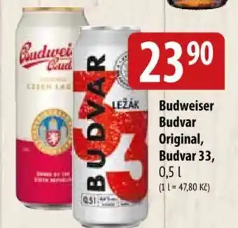 Bala Budweiser Budvar Original, Budvar 33 nabídka