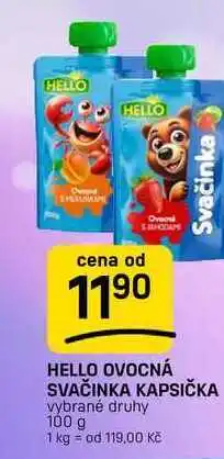 Flop HELLO OVOCNÁ SVAČINKA KAPSIČKA vybrané druhy nabídka