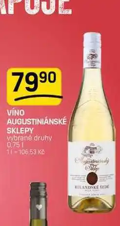 Flop VÍNO AUGUSTINIÁNSKÉ SKLEPY vybrané druhy nabídka