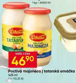 Hruška Poctivá Majonéza, Tatarská omáčka nabídka