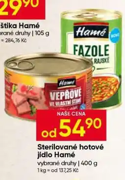 Hruška Sterilované hotové jídlo Hamé nabídka