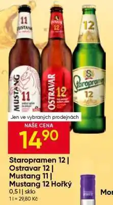 Hruška Staropramen 12, Ostravar 12, Mustang 11, Mustang 12 Hořký nabídka