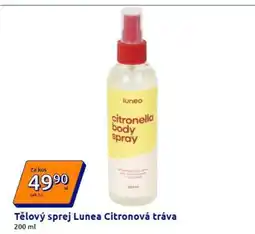 Action Tělový sprej Lunea Citronová tráva nabídka
