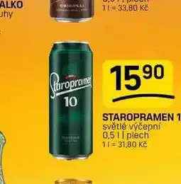 Flop STAROPRAMEN 10 světlé výčepní 0,5 | | plech nabídka