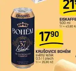 Flop KRUŠOVICE BOHÉM světlý ležák 0,5 | plech nabídka