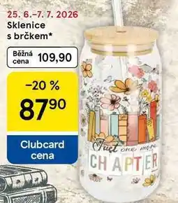 Tesco Sklenice s brčkem nabídka