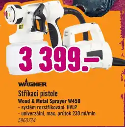 Hornbach Stříkací pistole Wood & Metal Sprayer W450 nabídka