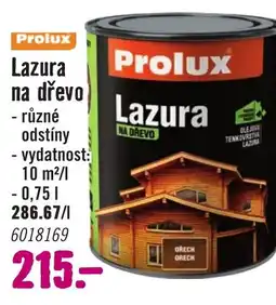 Hornbach Prolux Lazura na dřevo nabídka
