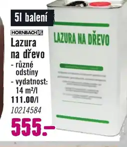 Hornbach Lazura na dřevo nabídka