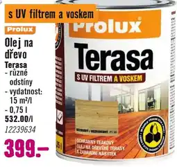Hornbach Prolux Olej na dřevo Terasa nabídka