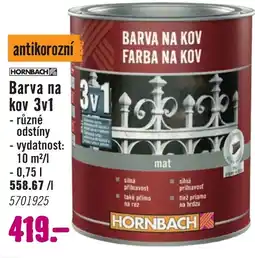 Hornbach Barva na kov 3v1 nabídka