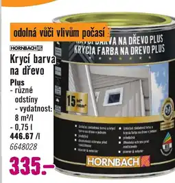 Hornbach Krycí barva na dřevo Plus nabídka