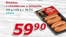 ESO MARKET Klobása s cheddarem a jalapeño nabídka