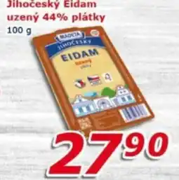 ESO MARKET Madeta Jihočeský Eidam uzený 44% plátky nabídka