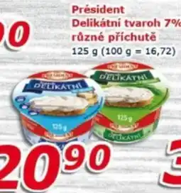 ESO MARKET Président Delikátní tvaroh 7% nabídka