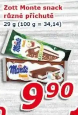 ESO MARKET Zott Monte snack nabídka