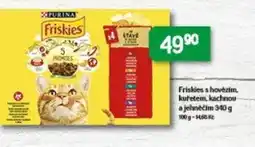Brněnka Friskies s hovězím. kuřetem, kachnou a jehněčím nabídka