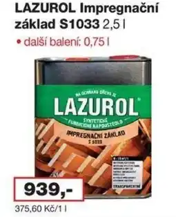 Barevný ráj LAZUROL Impregnační základ S1033 nabídka