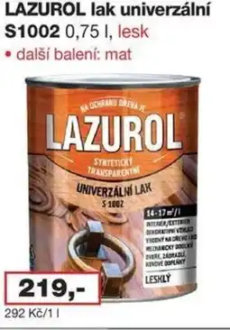 Barevný ráj LAZUROL lak univerzální S1002 nabídka