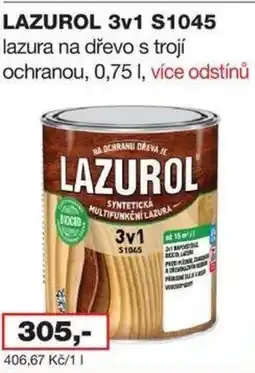 Barevný ráj LAZUROL 3v1 S1045 lazura na dřevo s trojí ochranou nabídka