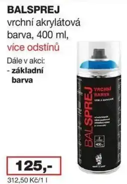 Barevný ráj BALSPREJ vrchní akrylátová barva nabídka