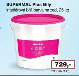 Barevný ráj SUPERMAL Plus Bílý interiérová bílá barva na zeď nabídka
