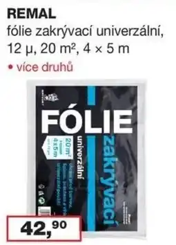 Barevný ráj REMAL fólie zakrývací univerzální, 12 μ, 20 m² nabídka