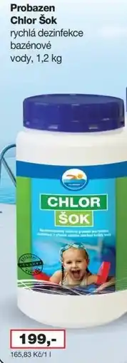 Barevný ráj Probazen Chlor Šok rychlá dezinfekce bazénové vody nabídka