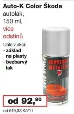 Barevný ráj Auto-K Color Škoda autolak, nabídka