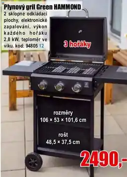 EVA Plynový gril Green HAMMOND nabídka
