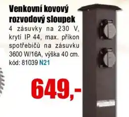 EVA Venkovní kovový rozvodový sloupek nabídka