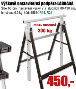 EVA Výškově nastavitelná podpěra LAGRADA nabídka