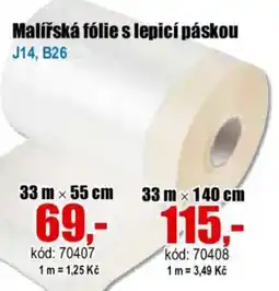 EVA Malířská fólie s lepicí páskou nabídka