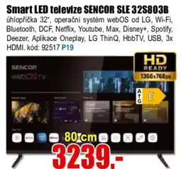 EVA Smart LED televize SENCOR SLE 32S803B nabídka